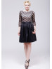 Black Taffeta Polka Dot Lace Mother Of The Bride Dress 